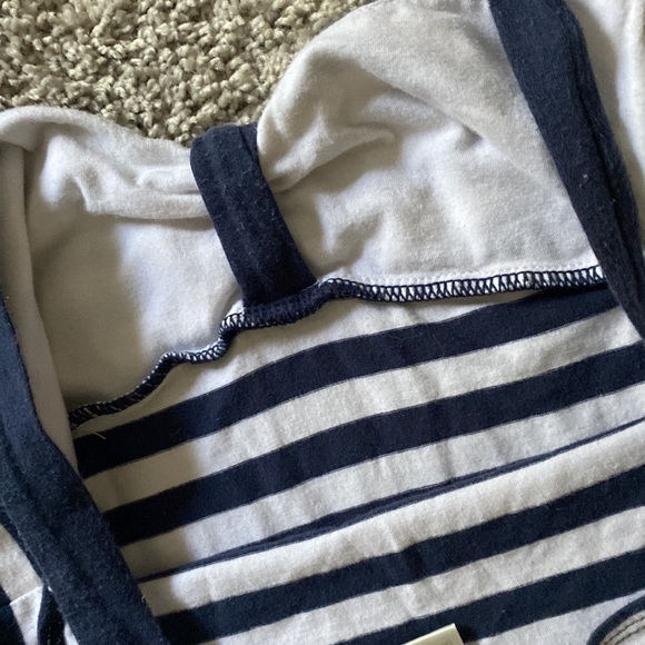 Navy and white horizontal stripes sailor top - Picture 16 of 16